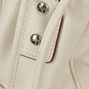 Loewe White Leather Anagram Bucket Bag
