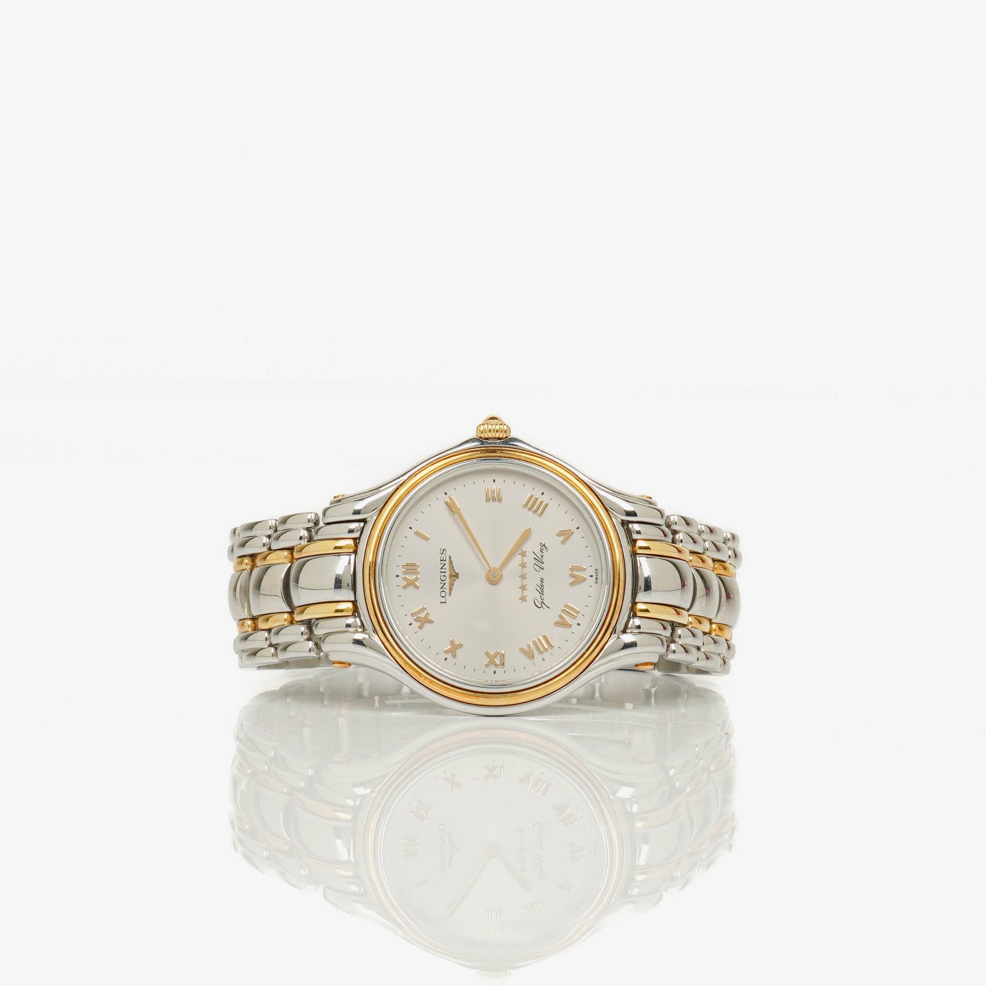 Longines Golden Wing L3.606.5 Two-Tone White Dial Stainless Steel Quartz Watch