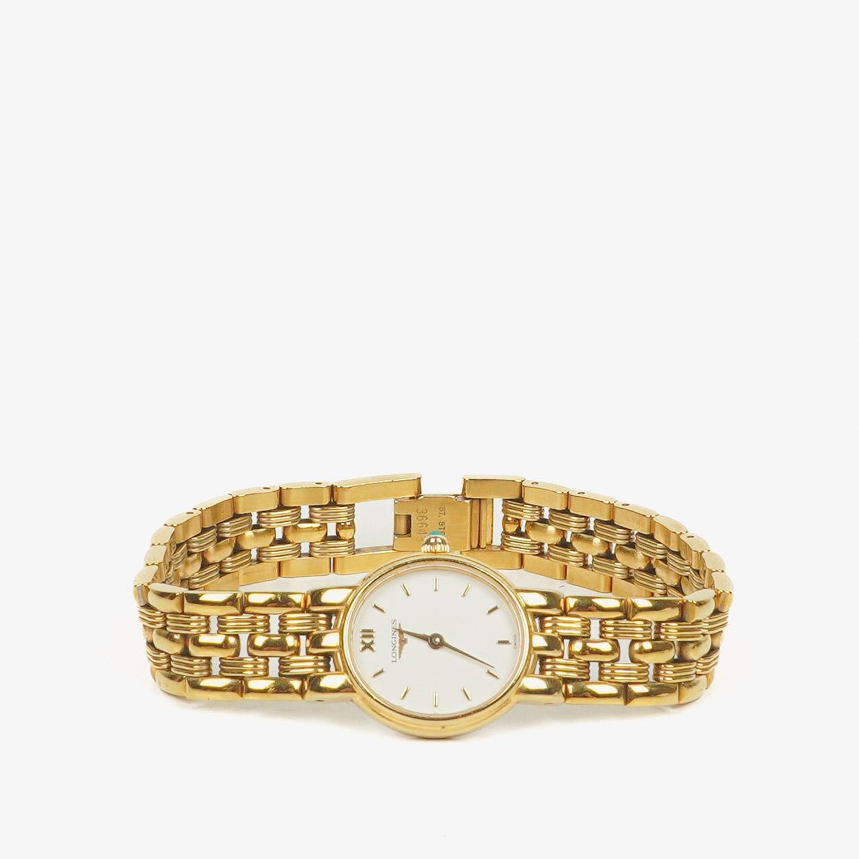 Longines Présence L6.206.2 White Dial Gold PVD Small 20mm Quartz Ladies