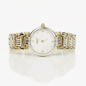 Montre femme Longines quartz cadran blanc bicolore L6.200.3