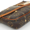 Louis Vuittom Monogram Coated Canvas Riveting Limited Edition Pochette Accessories Clutch Bag