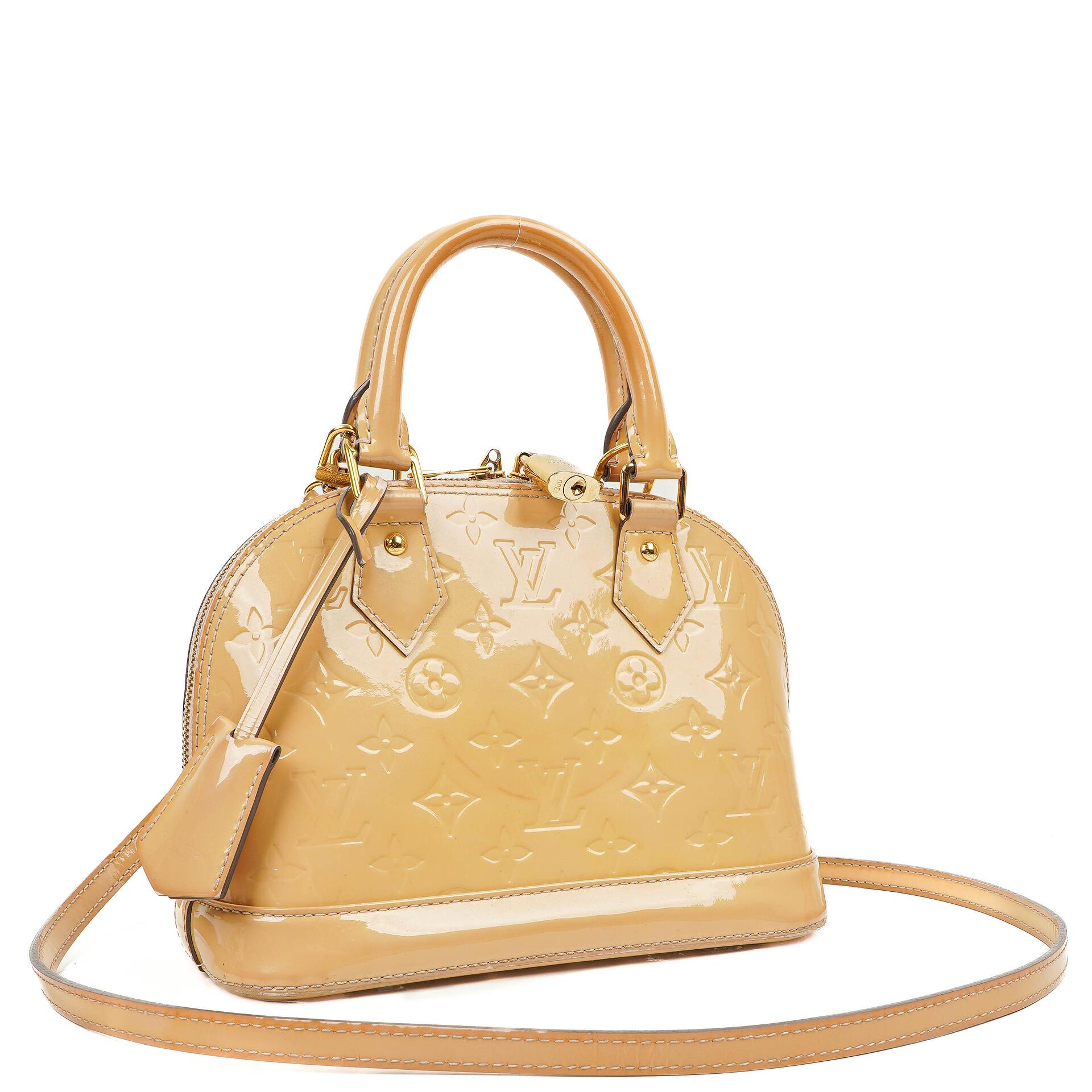 Louis Vuitton Alma BB Beige Monogram Vernis Leather Handbag, 2013