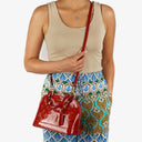 Louis Vuitton Alma BB Pomme D'Amour Monogram Vernis Leather Handbag