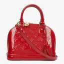 Louis Vuitton Alma BB Pomme D'Amour Monogram Vernis Leather Handbag