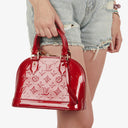 Louis Vuitton Alma BB Pomme D'Amour Monogram Vernis Leather Handbag