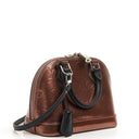 Louis Vuitton Alma BB Rose Cuivre Monogram Vernis Leather Handbag