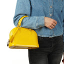 Louis Vuitton Alma BB Yellow EPI Leather Handbag