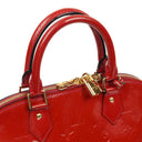 Louis Vuitton Alma MM Rose Indien Monogram Vernis Leather Bag