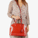 Louis Vuitton Alma MM Rose Indien Monogram Vernis Leather Bag