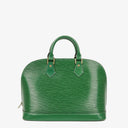 Louis Vuitton Alma PM Green EPI Leather Handbag