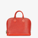 Louis Vuitton Alma PM In Red EPI Leather Handbag
