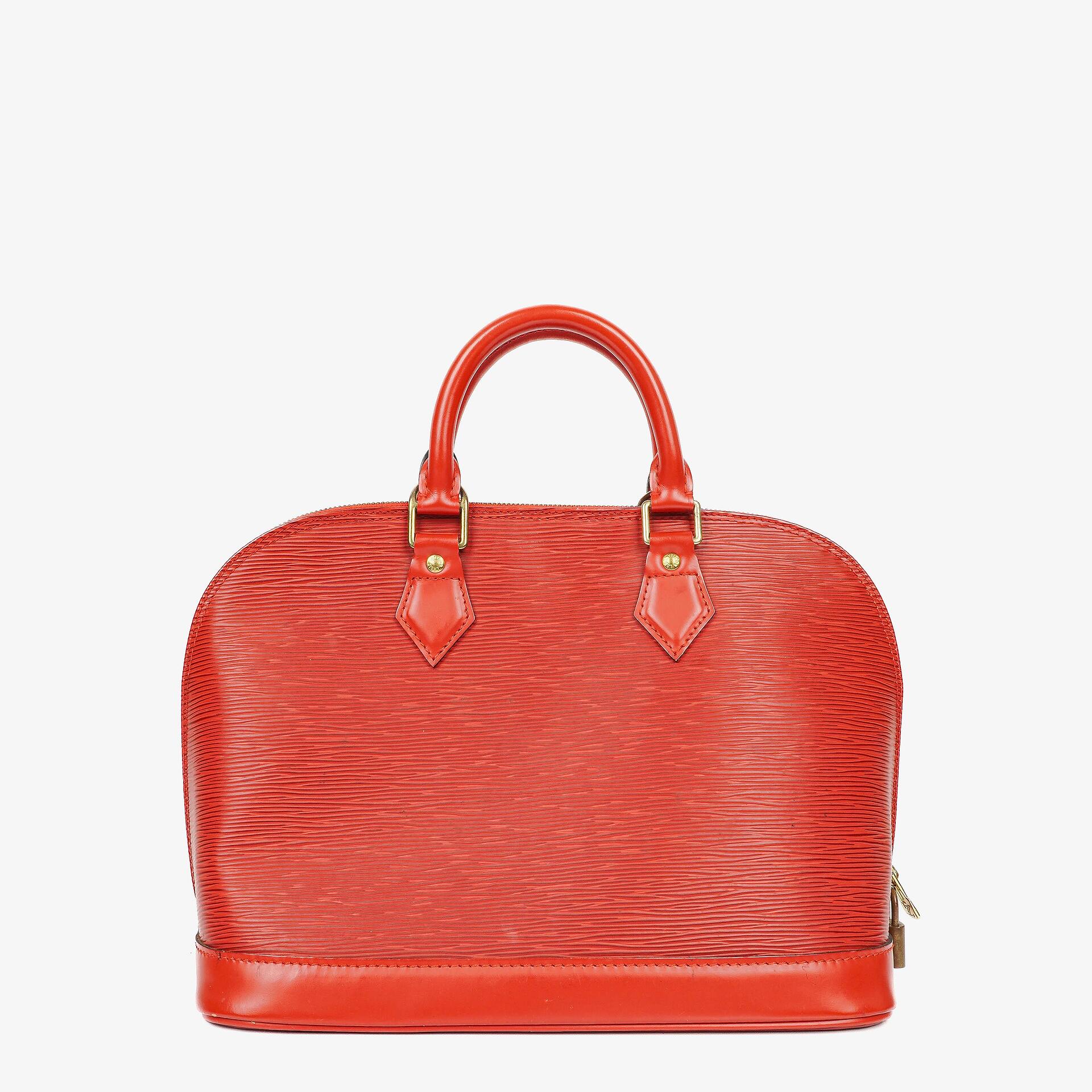 Louis Vuitton Alma PM In Red EPI Leather Handbag