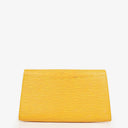 Louis Vuitton Art-Deco Yellow EPI Leather Clutch Bag