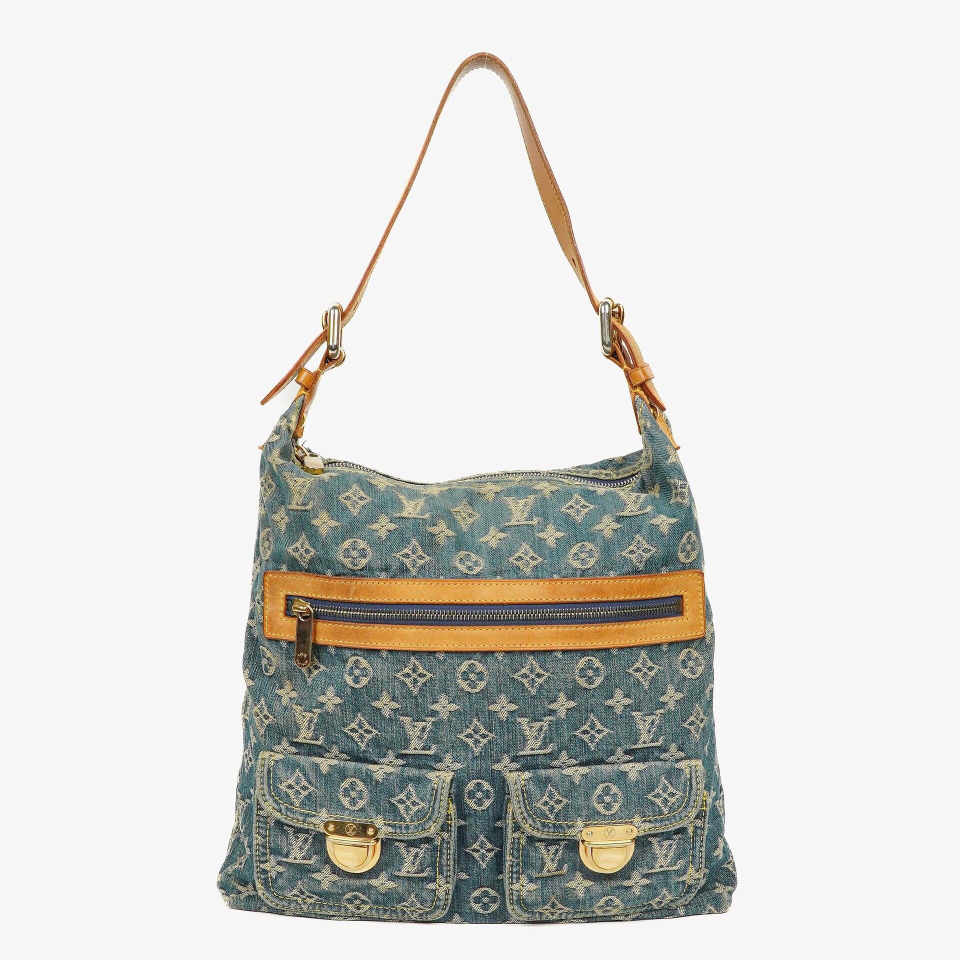 Louis Vuitton Baggy GM Monogram Denim Shoulder Bag