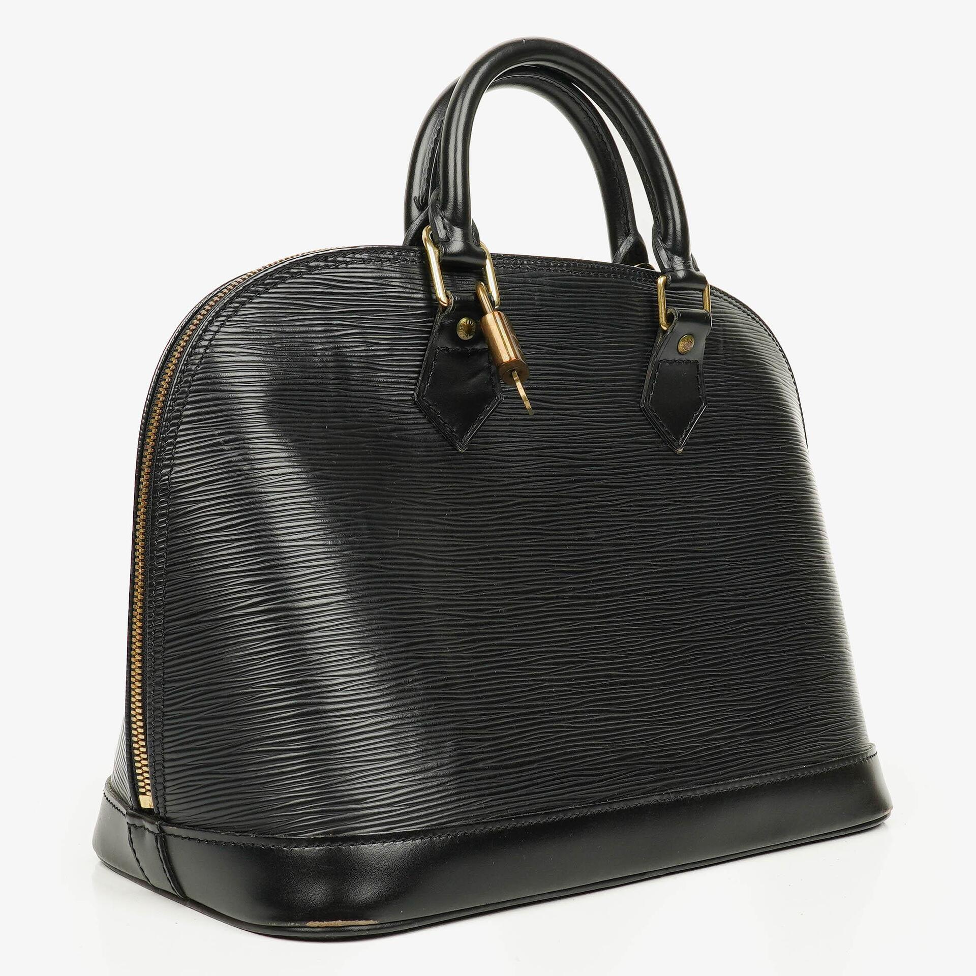 Louis Vuitton Black Epi Leather Alma PM Handbag
