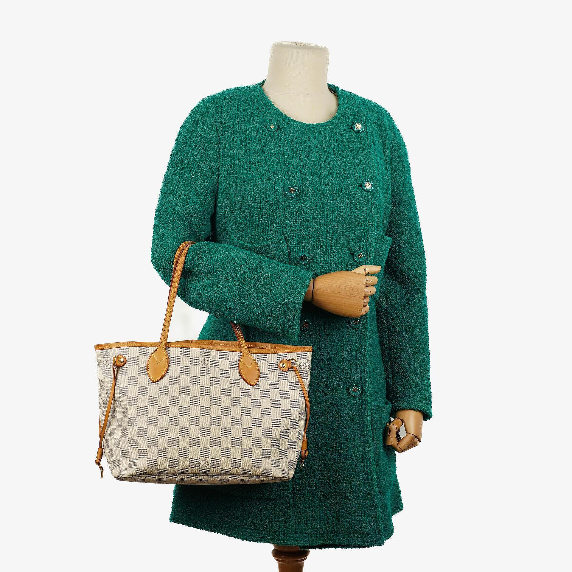 Louis Vuitton Damier Azur Coated Canvas Neverfull PM Tote Bag