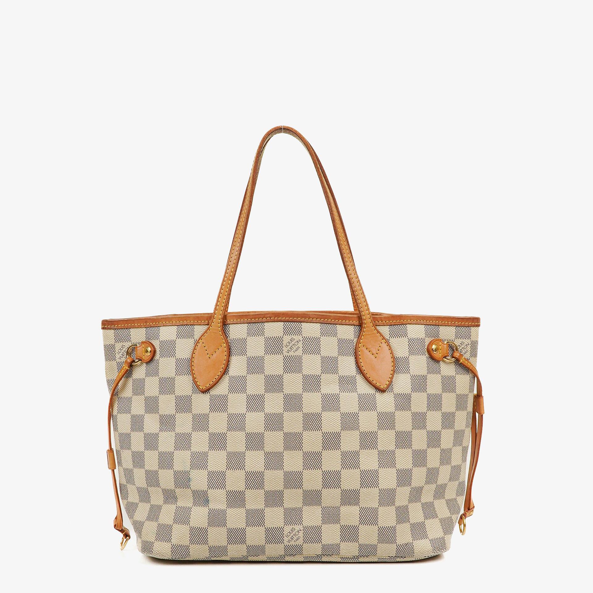 Louis Vuitton Damier Azur Coated Canvas Neverfull PM Tote Bag