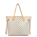 Louis Vuitton Damier Azur Coated Neverfull MM Tote Bag