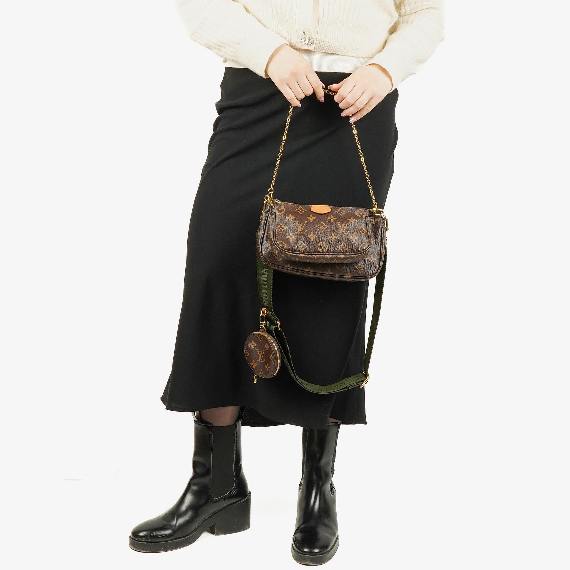 Louis Vuitton Kaki Monogram Canvas Multi-Pochette Accessories Bag
