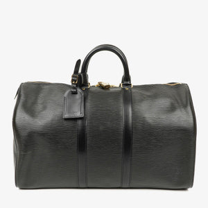 Sac de voyage Louis Vuitton Keepall 45 Noir Cuir EPI