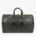 Louis Vuitton Keepall 45 Black EPI Leather Travel Bag