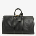 Louis Vuitton Keepall 45 Black EPI Leather Travel Bag