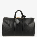 Louis Vuitton Keepall 45 Black EPI Leather Travel Bag