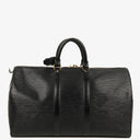 Louis Vuitton Keepall 45 Black EPI Leather Travel Bag