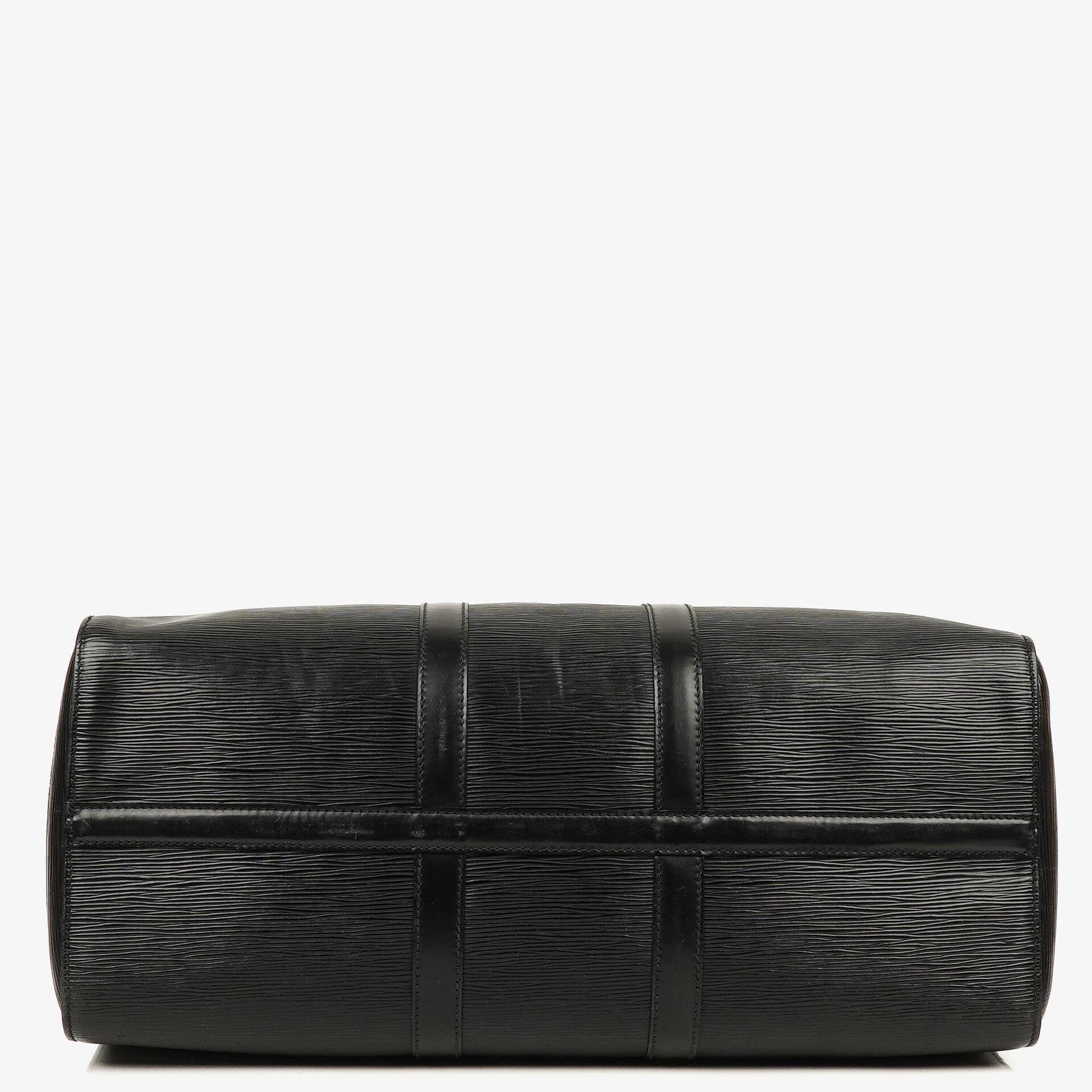 Louis Vuitton Keepall 45 Black EPI Leather Travel Bag