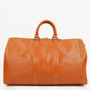 Louis Vuitton Keepall 45 Cognac EPI Leather Travel Bag