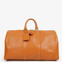 Louis Vuitton Keepall 45 Cognac EPI Leather Travel Bag