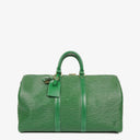Louis Vuitton Keepall 45 Green EPI Leather Travel Bag