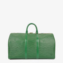 Louis Vuitton Keepall 45 Green EPI Leather Travel Bag