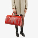 Louis Vuitton Keepall 45 Red EPI Leather Travel Bag