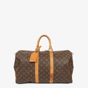 Sac de voyage Louis Vuitton Keepall 45 en toile Monogram