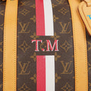 Louis Vuitton Keepall 50 Bandouliere Monogram Canvas Travel Bag With Personalised Hot Stamp