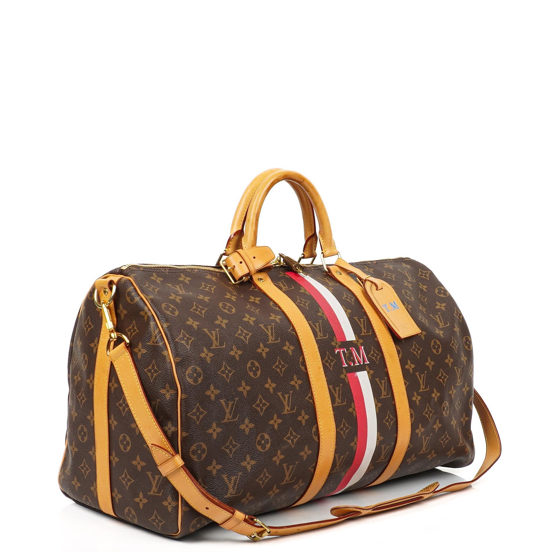 Louis Vuitton Keepall 50 Bandouliere Monogram Canvas Travel Bag