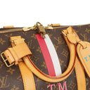 Louis Vuitton Keepall 50 Bandouliere Monogram Canvas Travel Bag With Personalised Hot Stamp