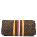 Louis Vuitton Keepall 50 Bandouliere Monogram Canvas Travel Bag With Personalised Hot Stamp