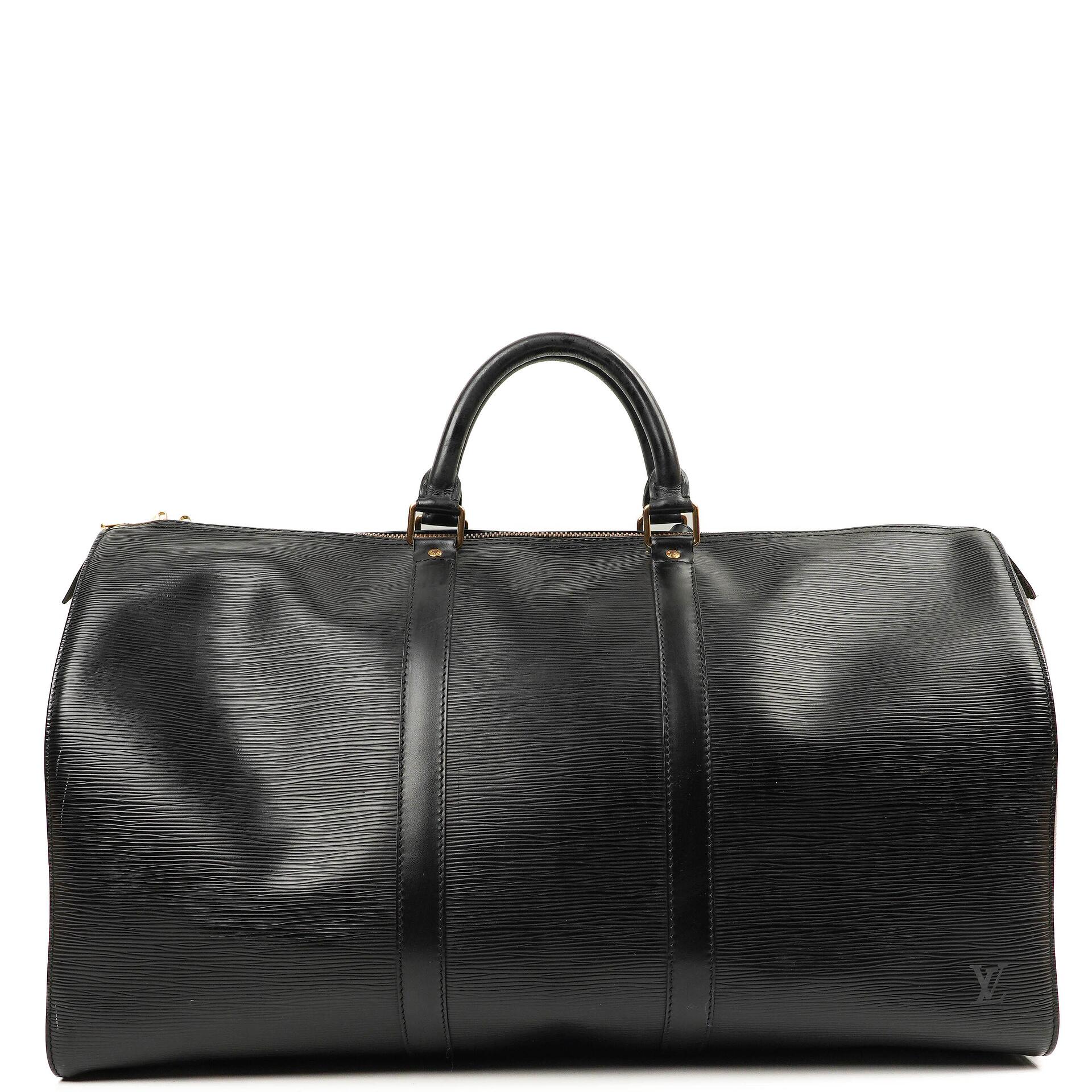 Louis Vuitton Keepall 50 Black EPI Leather Travel Bag, 1993