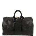 Louis Vuitton Keepall 50 Black EPI Leather Travel Bag