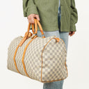 Louis Vuitton Keepall 50 Damier Azur Travel Bag