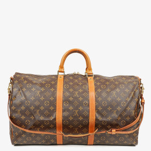 Louis Vuitton Keepall 55 Bandoulière Monogram Canvas Resväska