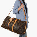 Louis Vuitton Keepall 55 Bandouliere Monogram Canvas Travel Bag