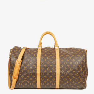 Louis Vuitton Keepall 55 Bandoulière Monogram Canvas Resväska