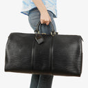 Louis Vuitton Keepall 55 Black EPI Leather Travel Bag