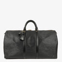 Louis Vuitton Keepall 55 Black EPI Leather Travel Bag