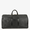 Louis Vuitton Keepall 55 Black EPI Leather Travel Bag