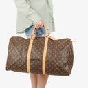 Louis Vuitton Keepall 55 Monogram Canvas Travel Bag