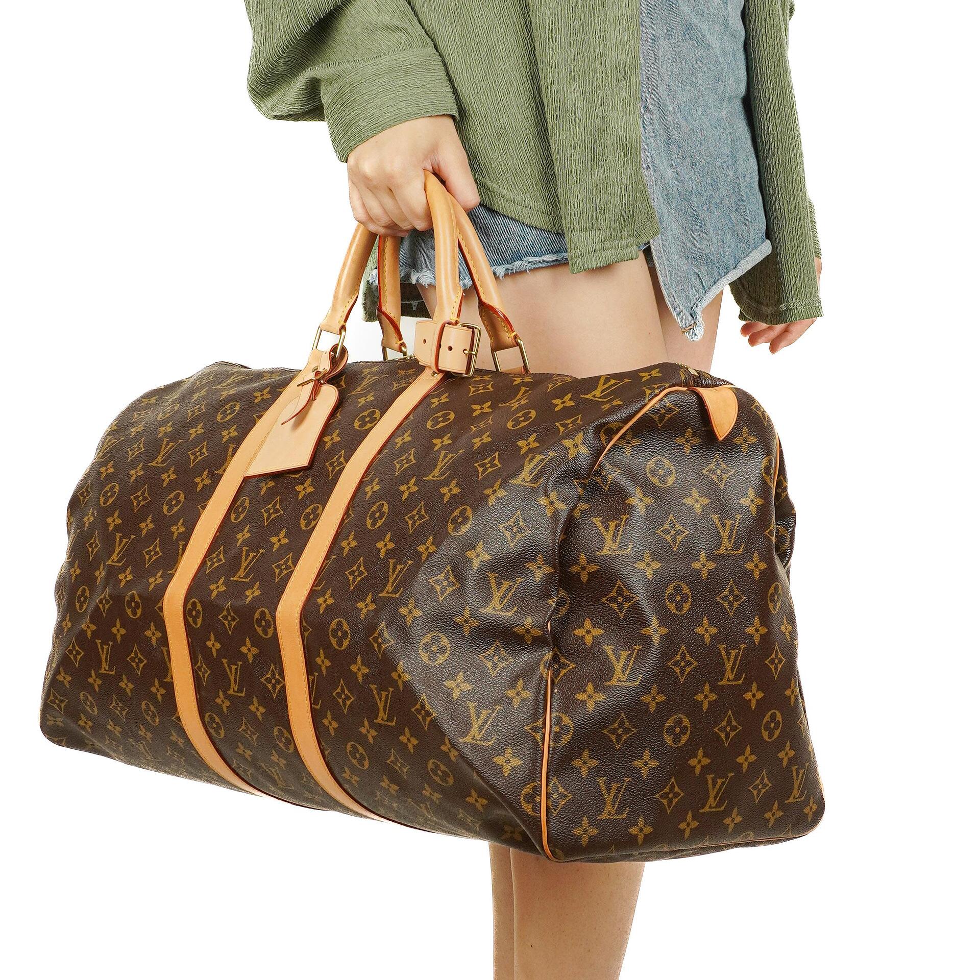 Louis Vuitton Keepall 55 Monogram Canvas Travel Bag
